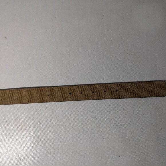 NEW- Size 40 Mens Flag Ltd. Belt Genuine Leather Beige - Picture 3 of 6